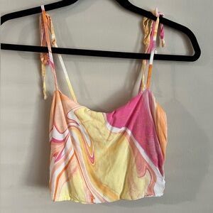 la hearts dip dyed crop top